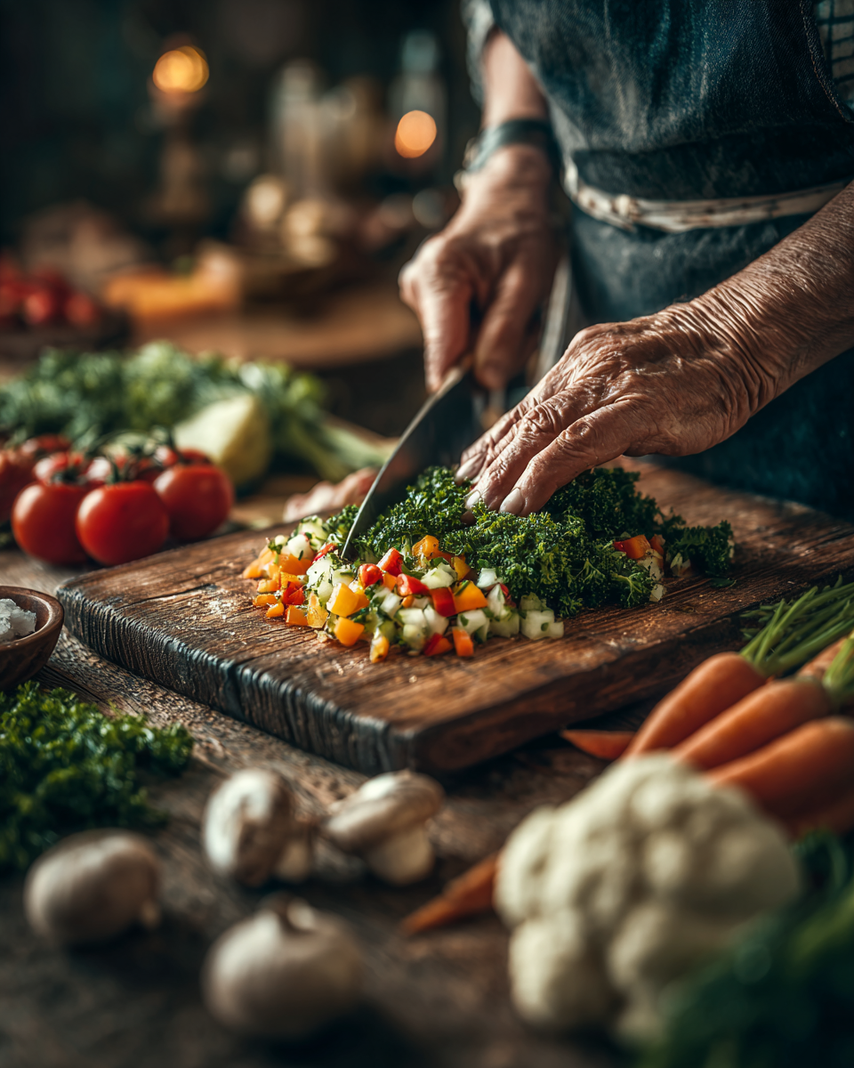 Щаслива старша пара з здоровою їжею